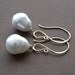 Earrings - goldfill, south sea shell pearl, ivory teardrop - Rococo