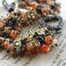 RESERVED for T - mixed gemstone, freshwater pearl, sterling silver oxidised - Glace Ginger