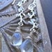 Earrings - sterling silver, moonstone, briolette, slender, branch design - Ceridwen