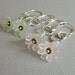 Earrings - sterling silver, rose quartz, carved flower, gemstone - Drosera