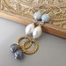 Earrings - sterling silver, vintage lucite, vintage Swarovksi, vintage brass, wire wrapped - Viareggio