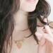 he who holds the key - key and heart brass charm necklace