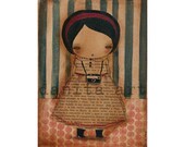 THE PHOTOGRAPHER - Reproduction Mini Giclee From Original Mixed Media Painting by Danita (8x10 PRINT)