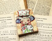 The Mad Hatter - ACEO Giclee Reproduction Mounted On Wood Block by Danita Art (2.5  x 3.5 Inches Print)