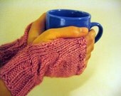 Pink Cabled Hand Warmers