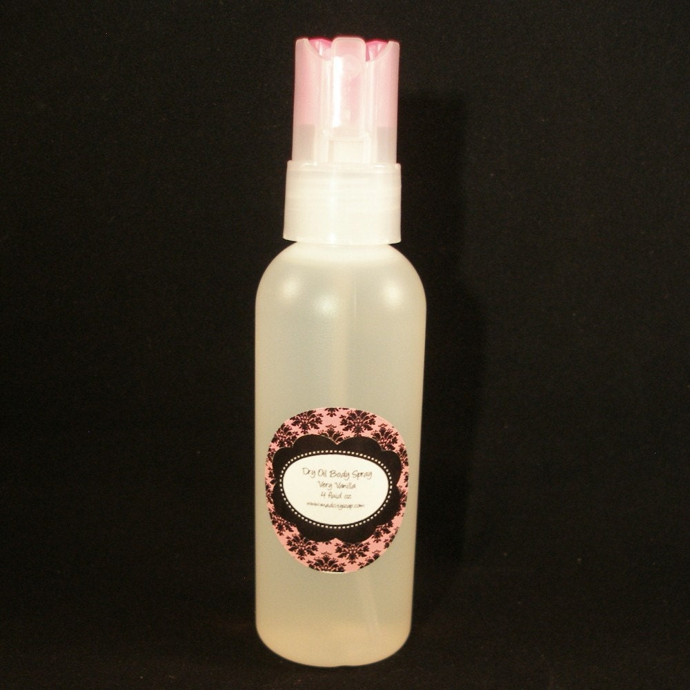 Dry Oil Body Spray Mist Custom Scented 4 oz