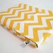 Laptop sleeve, MacBook pro case, MacBook air cover for 13 inch--- Chevron stripes on maize