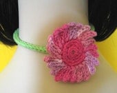 Crochet Choker Pink Daisy Necklace - Mothers Day Gift - Summer Fashion for Women and Teens