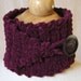 Audrey Hepburn Crochet Cowl - Ruby Wine Velvet - Movie Star Idol No. 4