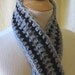 Fred Astaire Crochet Scarf - Movie Star Idol Series - Black & Gray Wool