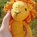 Yarnigans Organics - lion in yellow and orange cotton