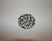 BABY SHOWER FAVORS - little white daisies on gray button mirror