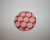 BABY SHOWER FAVORS - Amy Butler pink polka dot button mirror