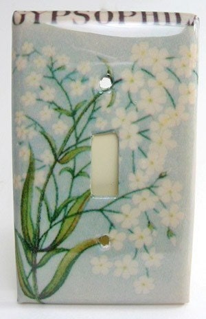 Baby's Breath Light Switch Plate