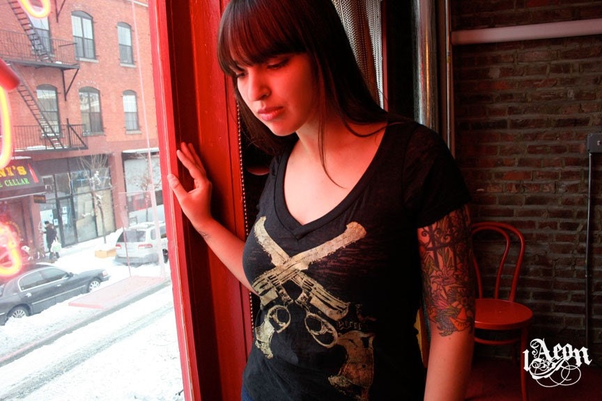 women burnout tee, free shipping etsy, burnout tshirt, black tee, 1AEON burnout deep v neck black shirt w Gold Colts women's M