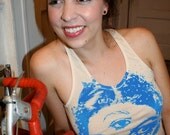 1AEON 3Eyed Girl cream racerback Tank top - womens S