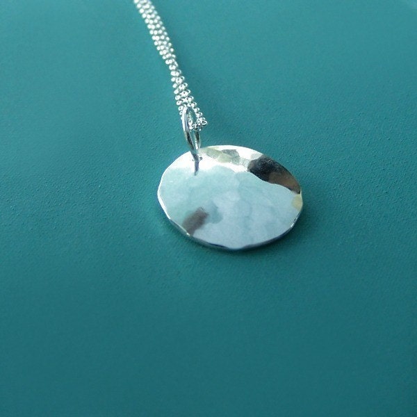 Hand Hammered Sterling Silver Necklace - Small Pool