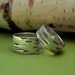 Birch Bark Wedding Bands - Sterling Silver