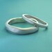 Sterling Silver Wedding Bands - Recycled Sterling Silver - River - Matte Finish