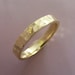 18k Gold Wedding Band - Hammered - 3 mm - Size 5 3/4 - READY TO SHIP