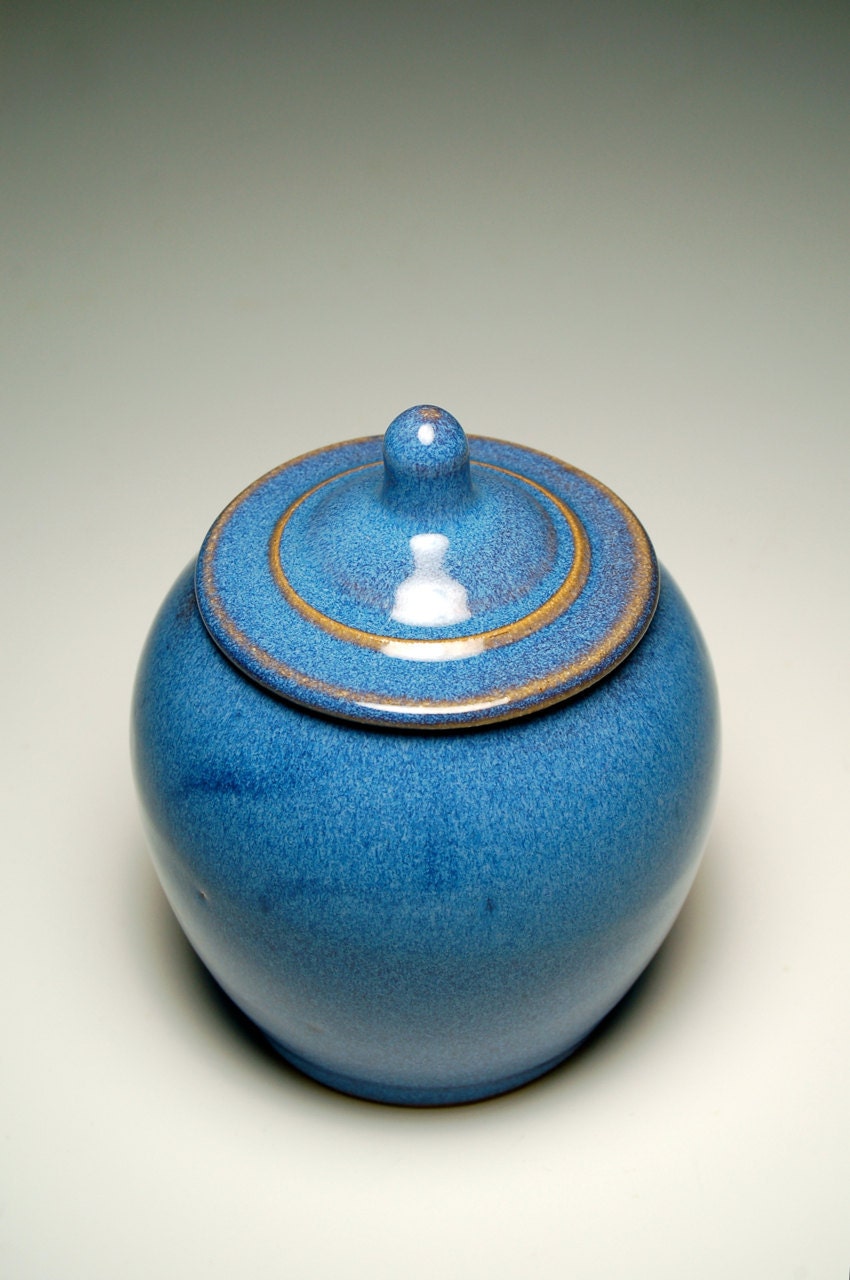 Sugar Bowl - Blue and Teal Pottery