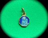 TINIEST ENAMEL MEDAL 50s St. Christopher Jesus France