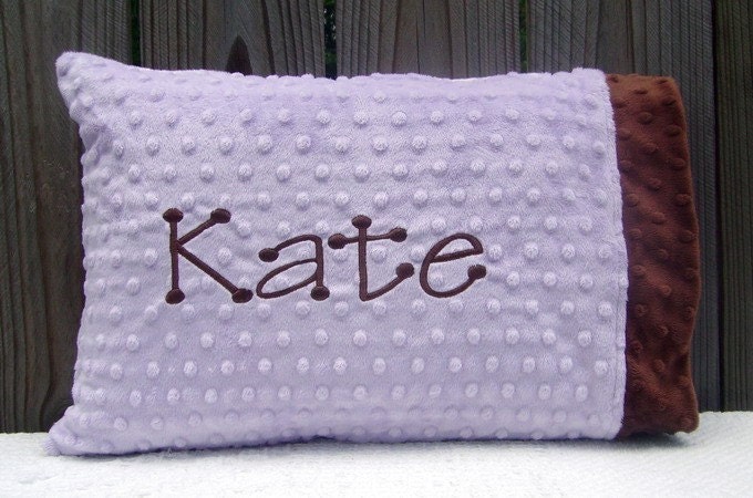Personalized Toddler Pillow Case , Minky Baby Pillowcase