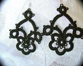 Tatted Lace Earrings - Flower Garland