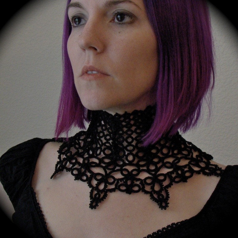 Tatted Throat Corset Lace Up Choker - The Grandest