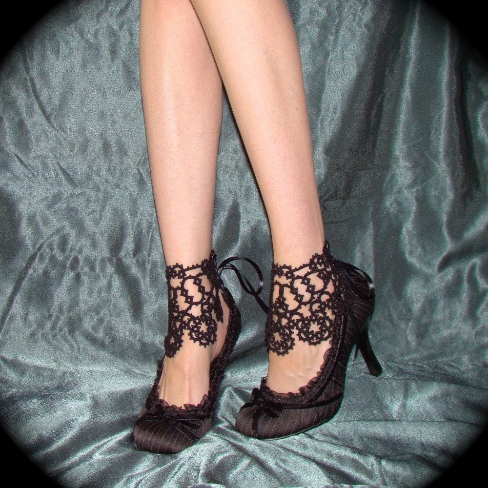 Portrait of an Ankle Corset - Tatted Lace Accessories