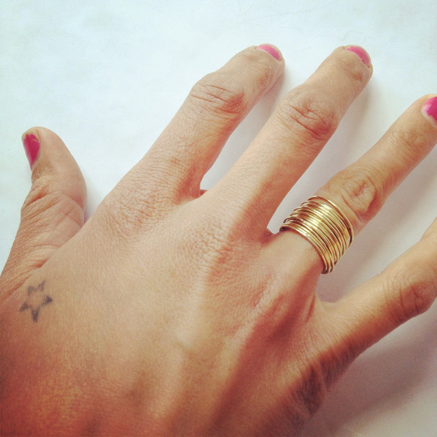 21 thin stacking brass rings