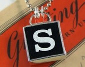 Letter S Initial Pendant Necklace