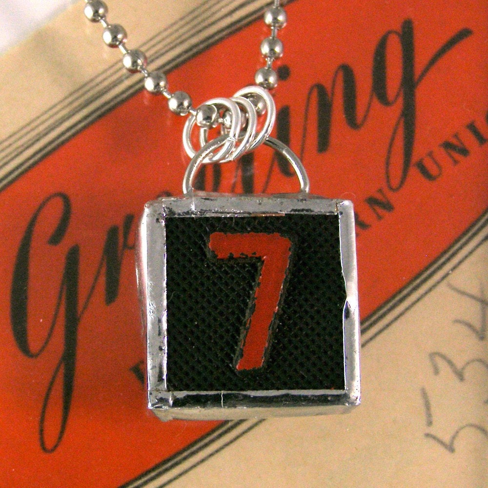 Number 7 Pendant Necklace