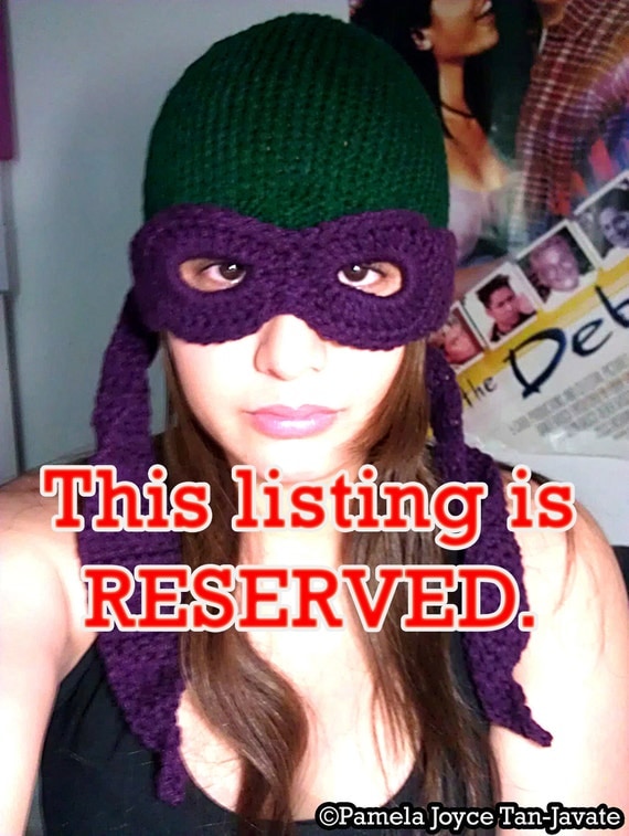 RESERVED for xanatos999 - Teenage Mutant Ninja Turtles Convertible Beanie (Knit & Crochet Combo)