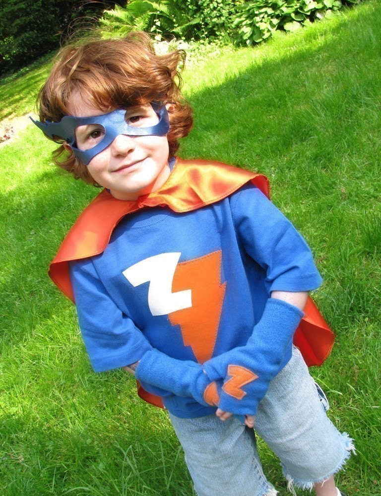 Superhero Cape costume or Princess Costume Set Kid Cape Tee Mask and Gloves As seen On Good Morning America Il_170x135