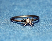 Spider Ring blackened sterling silver