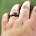 Deer Ring blackened brass and sterling silver