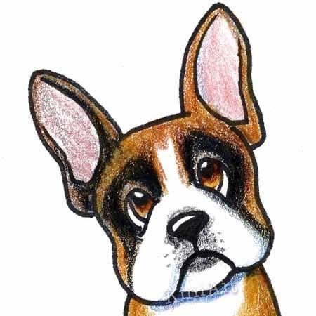 Original Art FRENCH BULLDOG ACEO Illustration