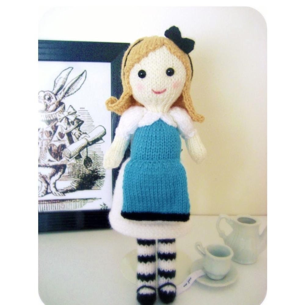 Sale - Amigurumi Pattern Knit Alice in Wonderland Digital Download