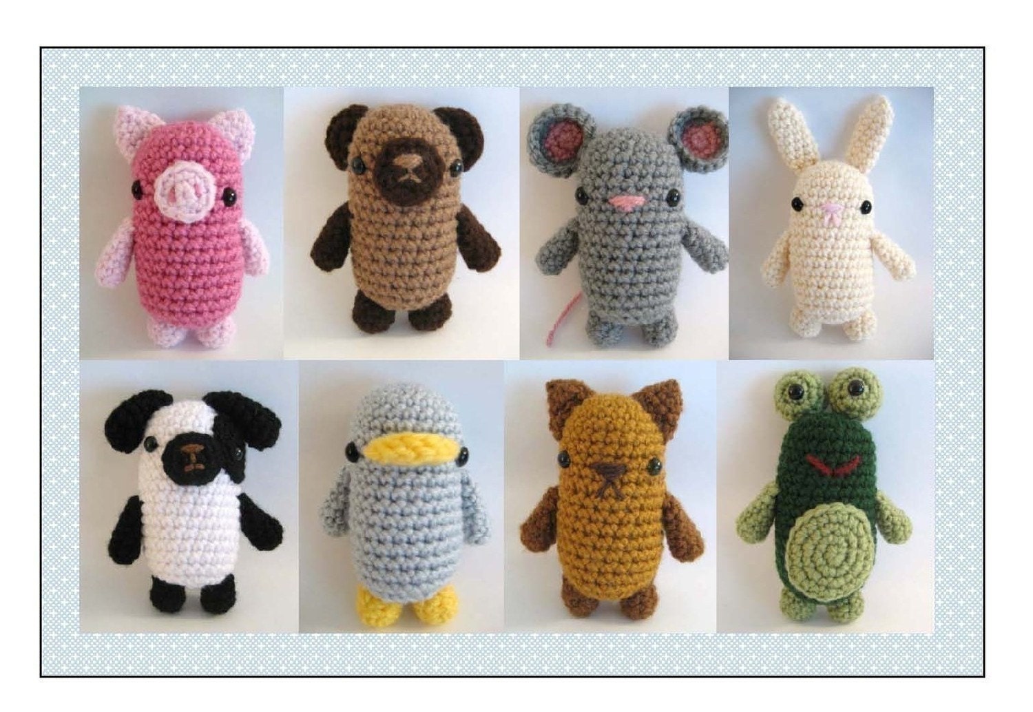 Sale - Amigurumi Patterns Crochet Little Critters Pattern Set Digital Download