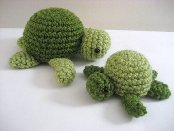 Sale - Amigurumi Pattern Crochet Sea Turtle Digital Download