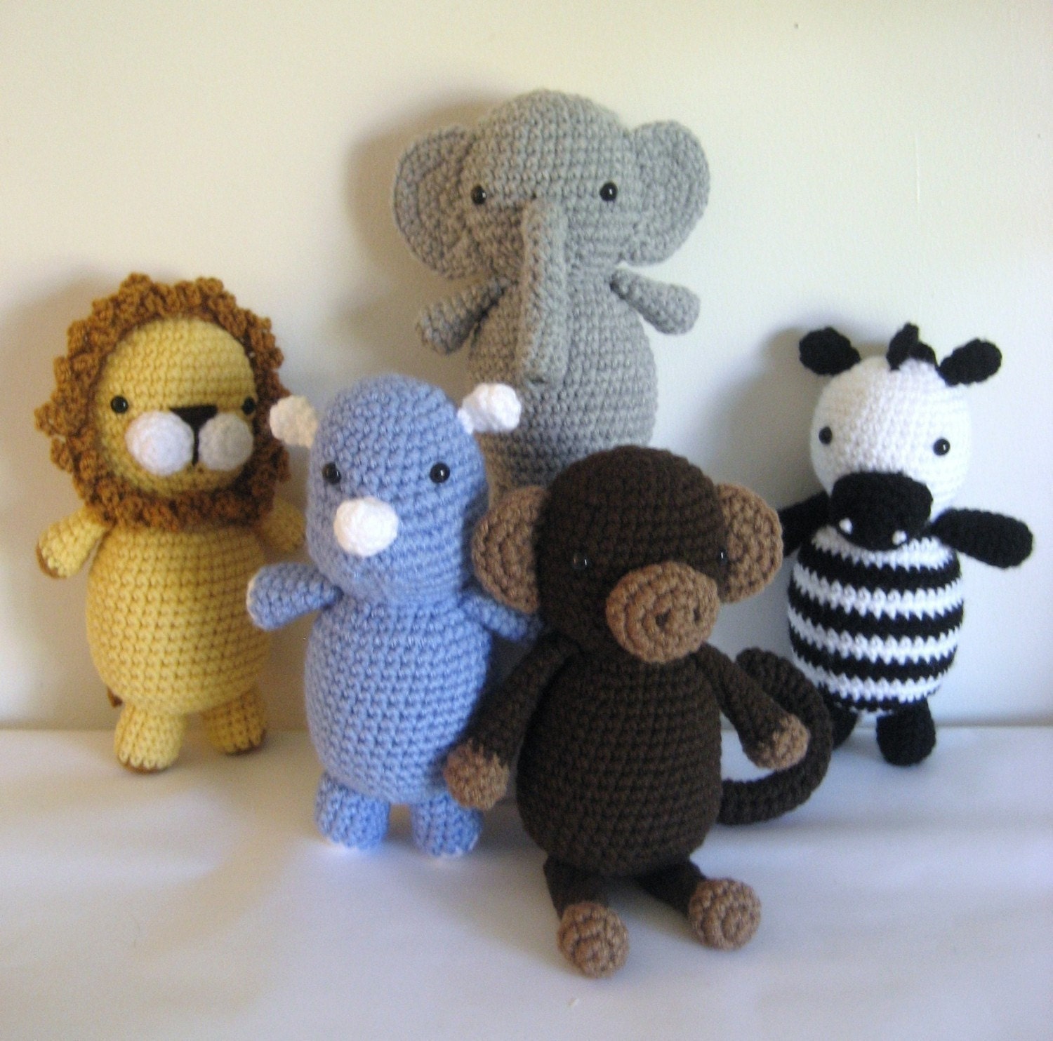 Sale - Amigurumi Patterns Crochet Safari Animals Pattern Set Digital Download