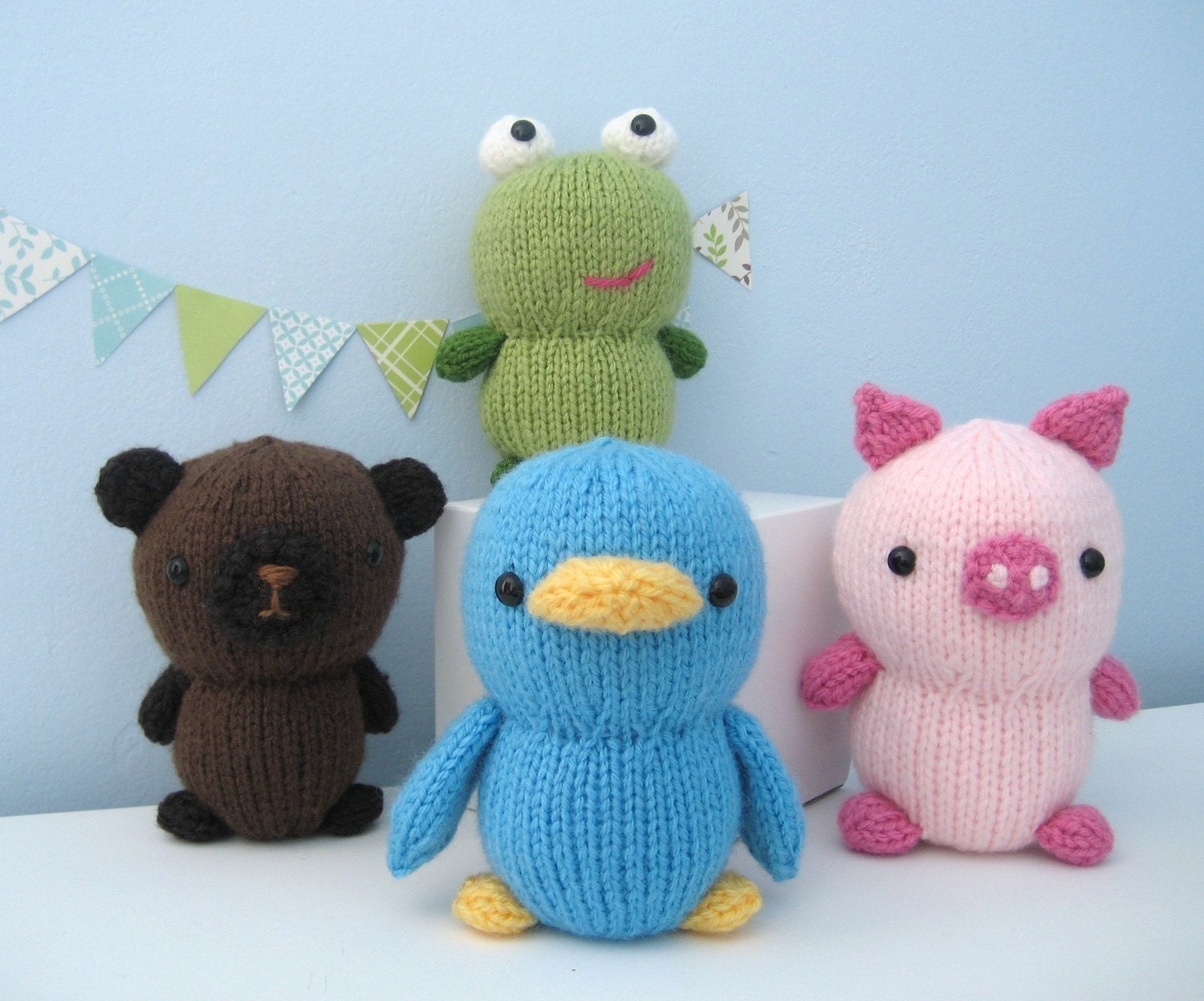 Sale - Amigurumi Animal Friends Knit Pattern Set Digital Download