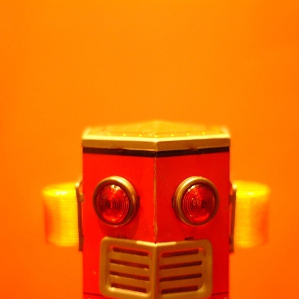 5x7 print-- i heart robots number 4