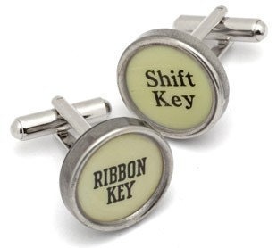 CUSTOM Vintage TYPEWRITER Key CUFFLINKS Initials Wedding Unique Gift
