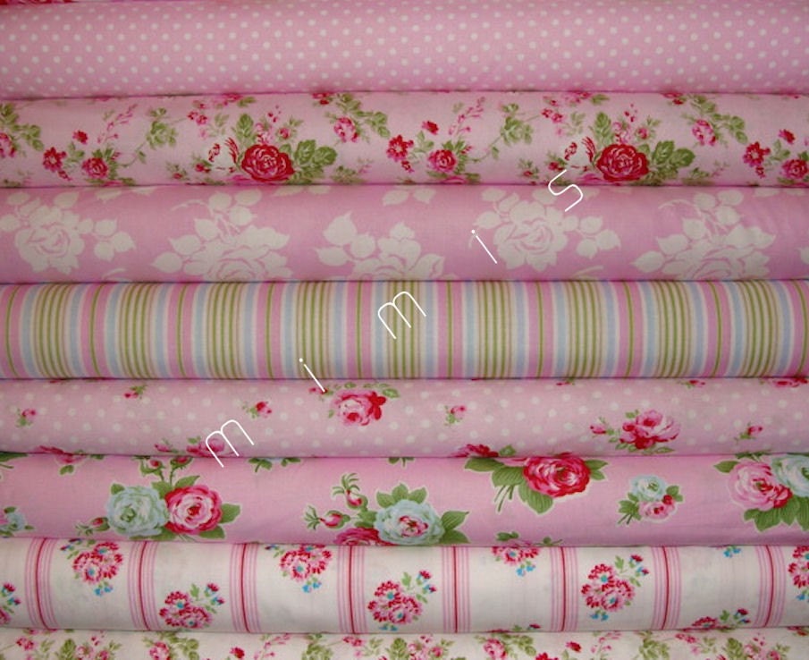 Yard Bundle DELILAH Fabric  by Tanya Whelan  / 8 Yard Bundle / Cotton  Quilt  Fabric Bundle -PINKS