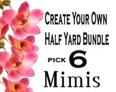 Create Your Own -- 6 Half Yard Bundle / Cotton Quilt Fabric