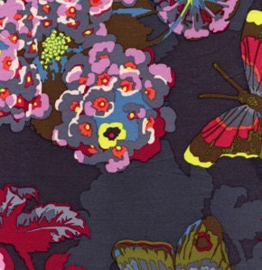 LouLouThi Fabric / Clippings in Passion / Anna Maria Horner -  1 Yard  Cotton Quilt Fabric