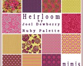 13 Fat Quarter Bundle / HEIRLOOM  by Joel Dewberry / RUBY Palette / Cotton  Quilt  Fabric