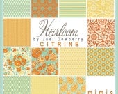 Joel Dewberry Fabric / Heirloom Collection / CITRINE PALETTE / Half Yard Bundle - Cotton Quilt/Apparel Fabric 13 Total